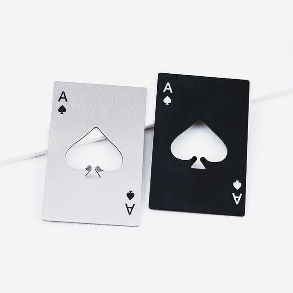 Poker Credit Card Stainless steel bottle Opener Knife Spades