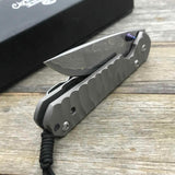 Chris Reeve LDT 21 Damascus Titanium Handle