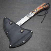 Outdoor Mountain Camping Axe Wolf Carved Wood Handle