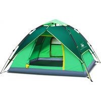 Camping Tent Double Layer 3-4 Person Quick Automatic Opening Green Tent A02