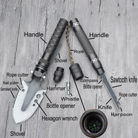 Shovel Aluminum Alloy Handle Outdoor Shovels Multifunctional V Head