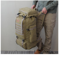 Backpack 60L Large Military Bag Canvas