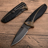 Compact Outdoor Camping Knife Rubber Handle